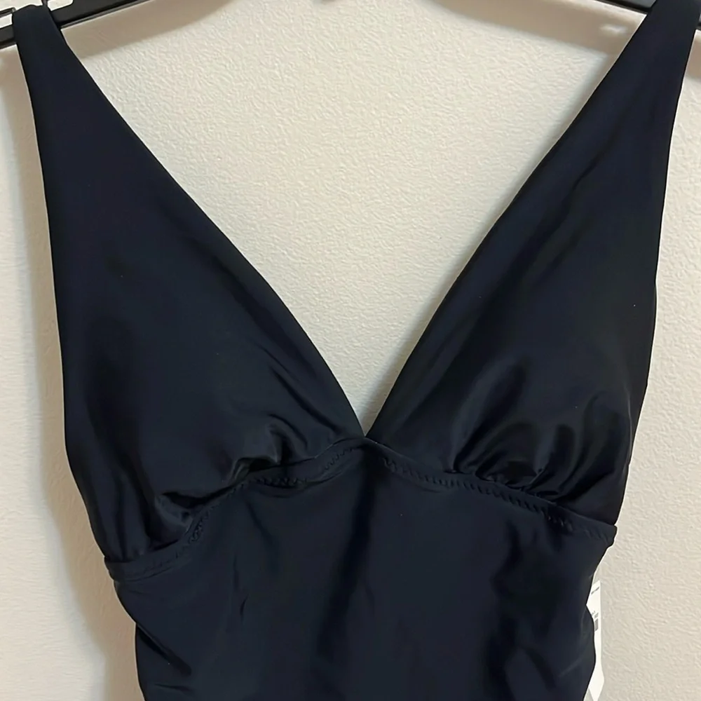NWT Old Navy one piece swim suit XS black neutral swimwear beachwear pool resort